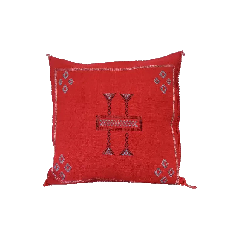 HOUSSE DE COUSSIN SOIE « CACTUS MAROCAIN »